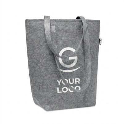 Shopper personalizzabile in feltro RPET 40x15x42 cm resistente sostenibile