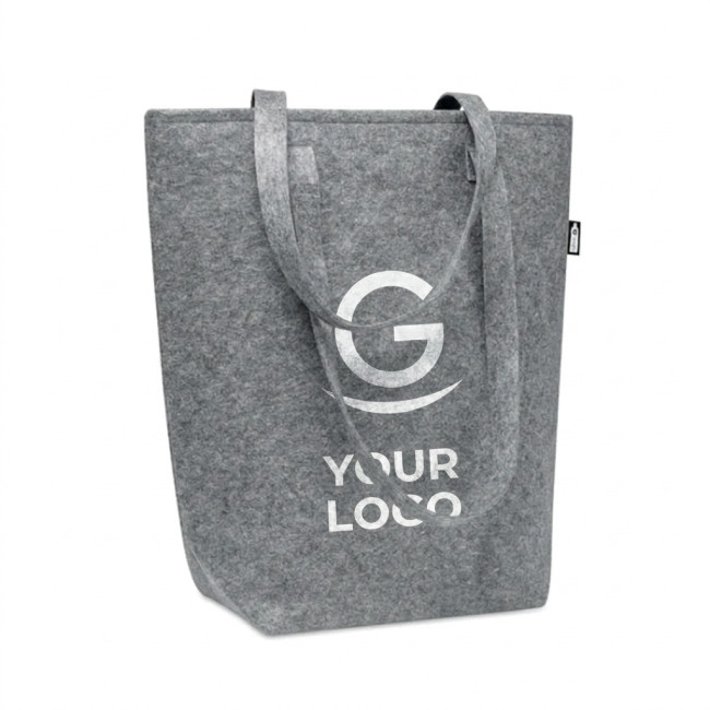 Shopper in Feltro e RPET Personalizzate - Shopper personalizzabile in feltro RPET 40x15x42 cm resistente sostenibile