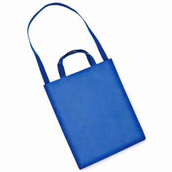 Shopper personalizzate con logo - Shopper personalizzabile in tessuto TNT con manici lunghi colorato