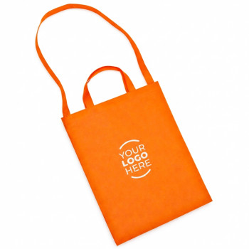 Shopper personalizzate con logo - Shopper personalizzabile in tessuto TNT con manici lunghi colorato
