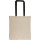 Shopping bag personalizzabile in cotone Oeko-Tex® 140 g/m² con manici colorati