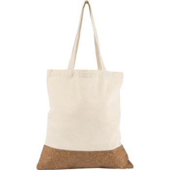 Shopper in cotone personalizzata con logo - Shopping bag in cotone con base in sughero Dalia
