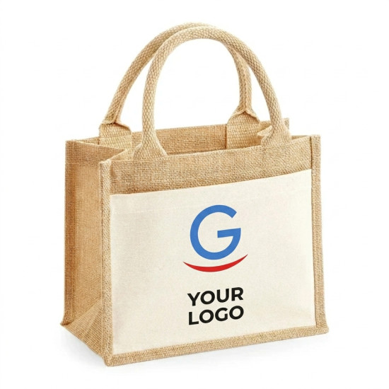 Shopping Bag Personalizzabile Westford Mill Juta Laminata Capacità 6 Litri