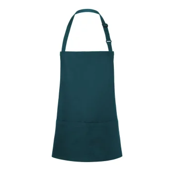 Short Bib Apron Basic With Buckle And Pocket 