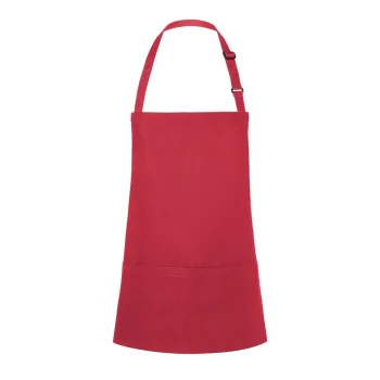 Short Bib Apron Basic With Buckle And Pocket 
