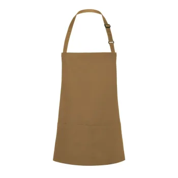 Short Bib Apron Basic With Buckle And Pocket 