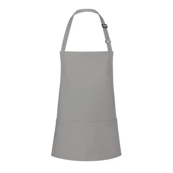 Short Bib Apron Basic With Buckle And Pocket 
