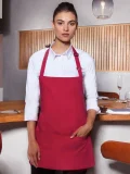 Short Bib Apron Basic With Buckle And Pocket 