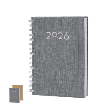 Agenda ad anelli personalizzabile formato A5 con copertine rigide RPET