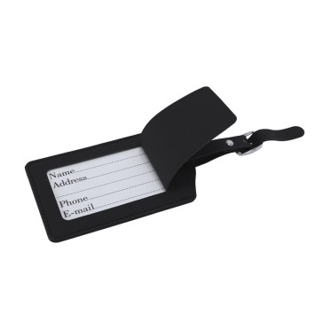 Set portapassaporto e etichetta bagaglio in pu