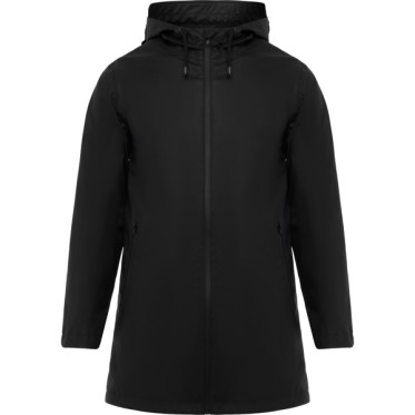 Giacca da pioggia personalizzabile con cappuccio fisso e doppie tasche