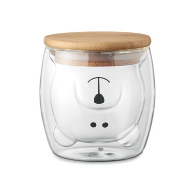 Gadget per cucina e casa regalo aziendale per la casa - SMILE - Tazza in vetro borosilicato