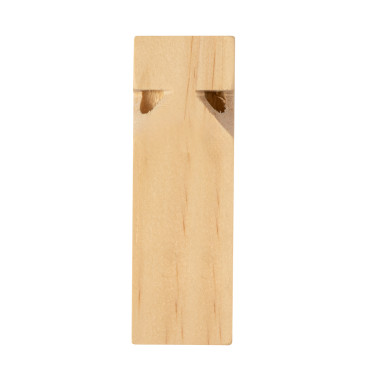 Fischietto personalizzabile in legno naturale con doppia modalità sonora
