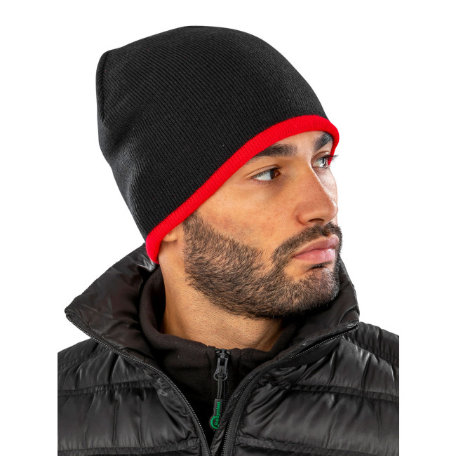 Berretti personalizzati con logo - SOFT FEEL REVERSIBLE CUFFLESS BEANIE