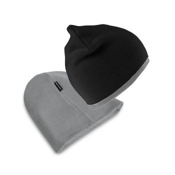 Berretti personalizzati con logo - SOFT FEEL REVERSIBLE CUFFLESS BEANIE