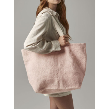 Shopper juta personalizzate con logo - Soft Washed Jute Beach Bag 