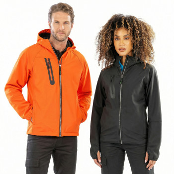 Softshell personalizzabile Result unisex idrorepellente con cappuccio