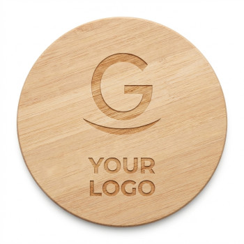 Sottobicchiere rotondo in bamboo resistente e naturale eco-friendly