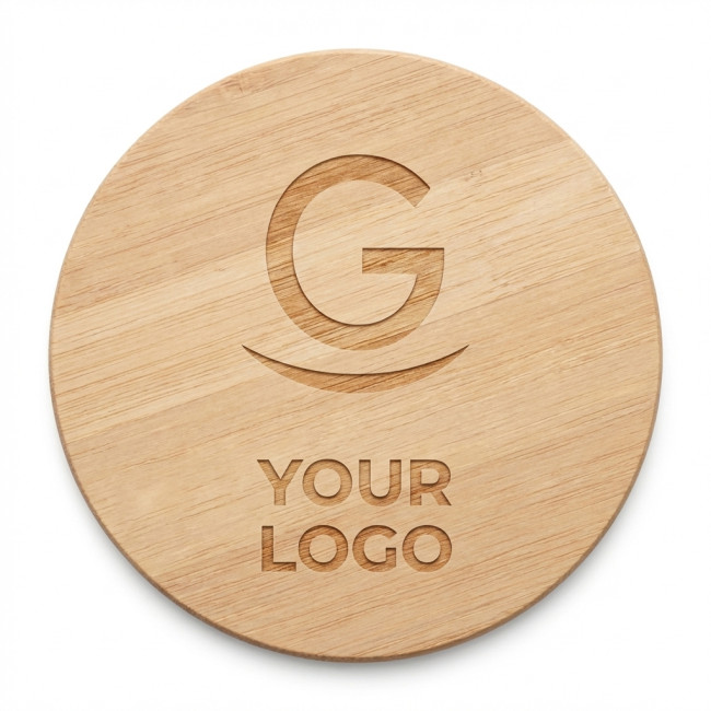 Sottobicchiere rotondo in bamboo resistente e naturale eco-friendly