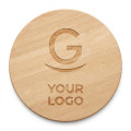 Sottobicchiere rotondo in bamboo resistente e naturale eco-friendly