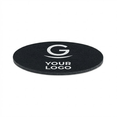 Sottobicchiere rotondo in feltro RPET resistente all’umidità