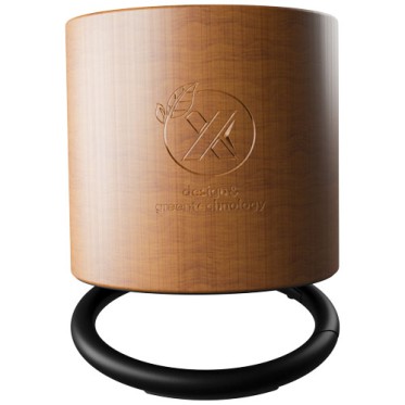 Gadget tecnologico personalizzato con logo - Speaker con anello SCX.design S27 da 3 W realizzato legno