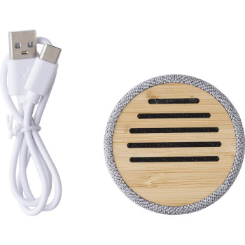 Speaker altoparlante personalizzato con logo - Speaker wireless 5.0 in bambù Cory