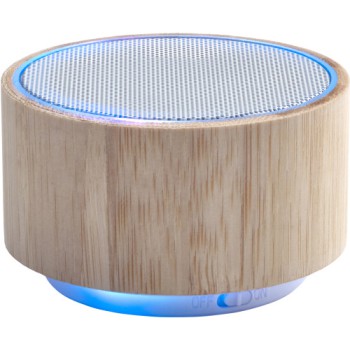 Speaker altoparlante personalizzato con logo - Speaker wireless in bamboo ed ABS Sharon