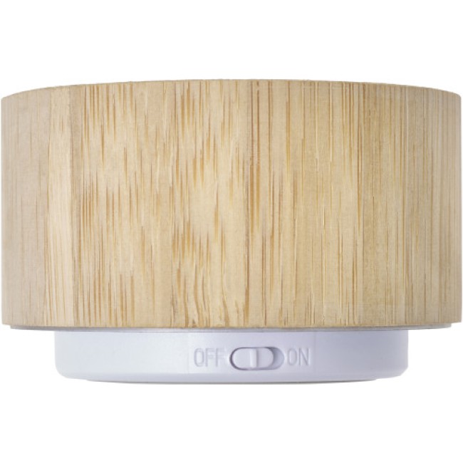 Speaker altoparlante personalizzato con logo - Speaker wireless in bamboo ed ABS Sharon
