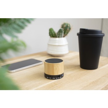 Gadget ecologico ecosostenibile personalizzato - regalo aziendale - Speaker wireless in bamboo Rosalinda