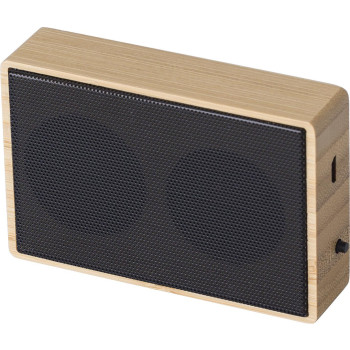Speaker altoparlante personalizzato con logo - Speaker wireless in bambù Fox