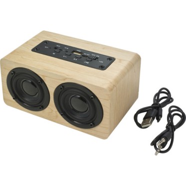 Speaker altoparlante personalizzato con logo - Speaker wireless in legno Adrienne