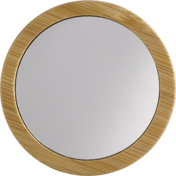 Gadget per persona wellness personalizzati con logo - Specchio tascabile in bambù Jeremiah