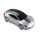 Mouse wireless personalizzabile design auto nero lucido argento
