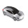 Mouse wireless personalizzabile design auto nero lucido argento