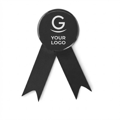 Spilla con coccarda personalizzabile in latta con retro in metallo e clip