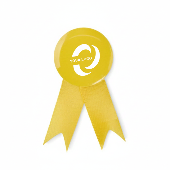 Spilla con coccarda personalizzabile in latta con retro in metallo e clip