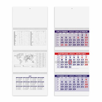 Calendari trittici personalizzati con logo - SPIRAL PLUS