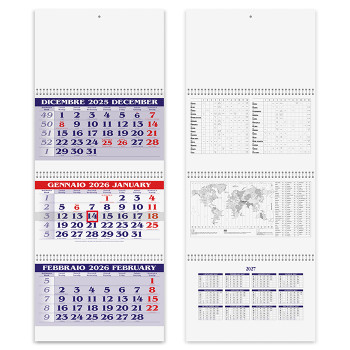Calendari trimestrali personalizzati con logo - SPIRAL PLUS