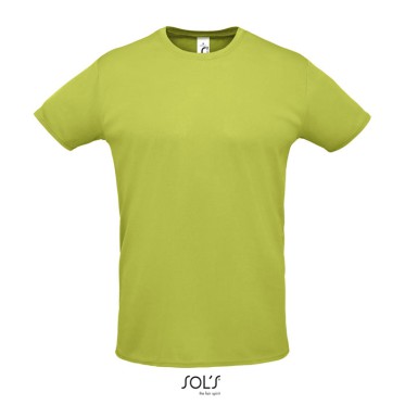 T-shirt personalizzabile unisex in poliestere piqué con cucitura laterale