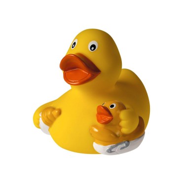 Squeaky duck, baby bottle