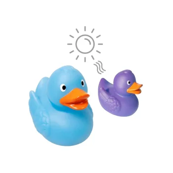 Squeaky duck, colour changing UV