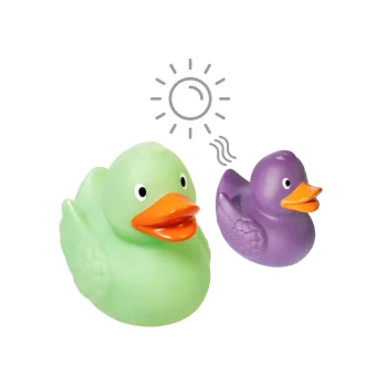 Squeaky duck, colour changing UV
