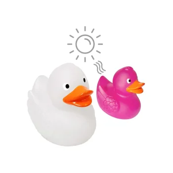 Squeaky duck, colour changing UV