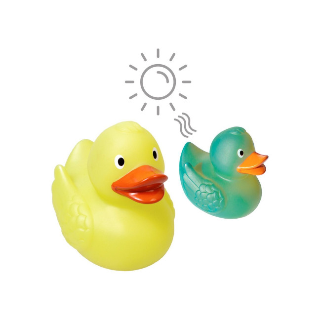Peluche personalizzati con logo - Squeaky duck, colour changing UV