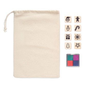 STAMPIE - Set di 8 timbri natalizi in leg