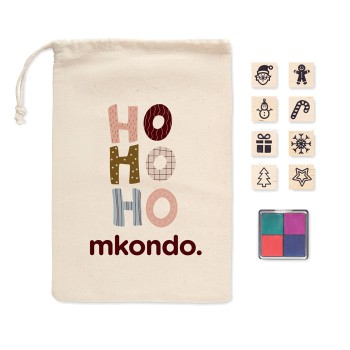 STAMPIE - Set di 8 timbri natalizi in leg