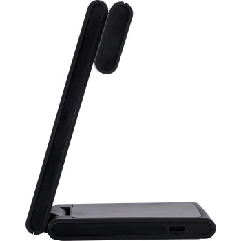 Stazione di ricarica wireless 3-in-1 in ABS riciclato Valerio