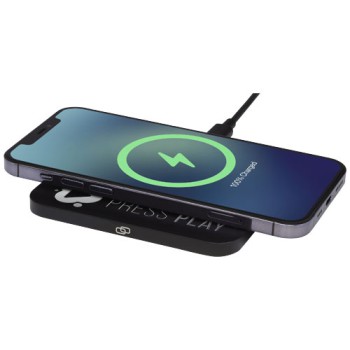 Gadget per smartphone personalizzato con logo - Stazione di ricarica wireless premium da 15 W Hybrid