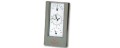 Stazione meteo orologio termometro igrometro grigio f.to cm.16.5x9x3.5 (vertic
